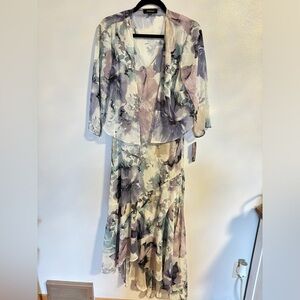 Formal asymmetrical evening gown